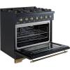 imageFORNO 36quot Gas Range 6 burners in black color