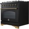 imageFORNO 36quot Gas Range 6 burners in black color