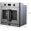 imageFORNO Asti 30Inch Electric French Door Stainless Steel Wall Oven  2470V 3500W 368 Cu Ft Electric with LED Display Screen and Safety Lock  Wall Oven with Telescopic Racks with Air Fry ampamp Drip Tray
