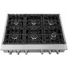 imageFORNO Cossato 36quot Inch Gas Rangetop with 6 Sealed Burners Cooktop  DropIn Stainless Steel Stove Top Heavy Duty Cast Iron Grates with Autoignition Griddle WokRing and LP conversion Kit
