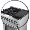 imageFORNO Lazio Dual Fuel 30 Inch Gas Range Electric Oven Freestanding 5 Sealed Burners 69500 BTU StoveTop Output Electric Oven Includes Air Fryer and Griddle