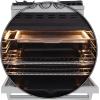 imageFORNO Lazio Dual Fuel 30 Inch Gas Range Electric Oven Freestanding 5 Sealed Burners 69500 BTU StoveTop Output Electric Oven Includes Air Fryer and Griddle