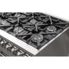 imageFORNO Massimo Freestanding 48Inch Fully Gas Range and Oven with 10 Italian Sealed Burners Cooktop  658 CuFt Convection Stainless Steel Double Oven Includes Cast Iron Accessories