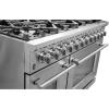 imageFORNO Massimo Freestanding 48Inch Fully Gas Range and Oven with 10 Italian Sealed Burners Cooktop  658 CuFt Convection Stainless Steel Double Oven Includes Cast Iron Accessories