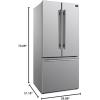 imageForno 30quot Inch w French Door Refrigerator with Bottom Freezer and 175Cu Ft Total Capacity  Stainless Steel No Frost Fridge with Adjustable Glass Shelves and Child Safety Lock