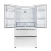 imageForno 36quot Espresso Moena French Door Stainless Steel Refrigerator  192 Cuft Kitchen Fridge with LED Display and Ice Maker  Frostfree Swing Double Door Fridge with Inverter Compressor White
