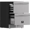 imageForno Cosenza 24quot BuiltIn IndoorOutdoor Drawer Freezer with Automatic Ice Maker 469 cuft Capacity  Stainless Steel