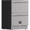 imageForno Cosenza 24quot BuiltIn IndoorOutdoor Drawer Freezer with Automatic Ice Maker 469 cuft Capacity  Stainless Steel