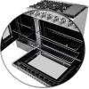 imageForno Galiano Dual Fuel 48quot Inch French Door Freestanding Range 8 Sealed Burners Cooktop  658 CuFt Electric Convection Double Oven  Stainless Steel Stove Range Heavy Duty Cast Iron Grates