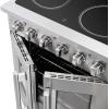 imageForno Galiano Full Electric 30quot Inch French Door Freestanding Range with 4 Radiant Elements Ceramic Glass Cooktop  432 CuFt Stainless Steel Convection Oven with Air Fryer Kit