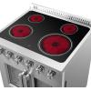 imageForno Galiano Full Electric 30quot Inch French Door Freestanding Range with 4 Radiant Elements Ceramic Glass Cooktop  432 CuFt Stainless Steel Convection Oven with Air Fryer Kit