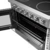 imageForno Galiano Full Electric 36quot Inch French Door Freestanding Range with 5 Radiant Elements Ceramic Glass Cooktop  536 CuFt Stainless Steel Convection Oven with Air Fryer Kit
