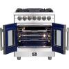 imageForno Massimo 30 Freestanding Dual Fuel Range with 5 Sealed Burners 68000BTU Wok Support ampamp Griddle 432 cuft Oven  Modern Design Fuel Range with ProStyle Handle and Zinc Coated Metal Knobs