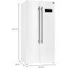 imageForno Salerno 33inch SidebySide Refrigerator  156 CuFt Refrigerator for Kitchen with LED Touch Control Fast Cool Fast Freeze White