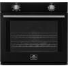 imageForno Vomero 30Inch Wall Oven 5 cuft Capacity 3550W Convection with Mechanical Controls ampamp Manual Steam Clean Includes Both Antique Brass ampamp Stainless Steel Handles  Black Finish
