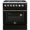 imageFORNO  30quot Gas Range 5 Burners with griddle and air fryer in Black