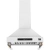 imageFORNO Venezia 30quot Wall Mount Ducted Range Hood 370 CFM  White with Antique Brass Accents  Touch Controls LED Lights DishwasherSafe Stainless Steel Filters Quiet Operation  FRHWM550330WHT