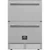 imageForno Cosenza 24quot BuiltIn IndoorOutdoor Drawer Freezer with Automatic Ice Maker 469 cuft Capacity  Stainless Steel