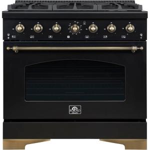 imageFORNO 36quot Gas Range 6 burners in black color