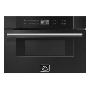 imageFORNO Capoliveri Espresso Black 30 Inch 1000 Watts Microwave Drawer 12 cuft