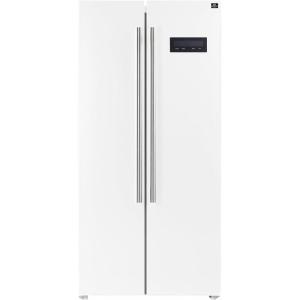imageForno Salerno 33inch SidebySide Refrigerator  156 CuFt Refrigerator for Kitchen with LED Touch Control Fast Cool Fast Freeze White