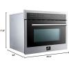 imageFORNO 24quot Inch BuiltIn Microwave Oven with Touch Control Button  16 Cubic Feet Electric Oven Capacity  Stainless Steel Convection Oven with Smart Sensor and Child Safety Lock