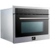 imageFORNO 24quot Inch BuiltIn Microwave Oven with Touch Control Button  16 Cubic Feet Electric Oven Capacity  Stainless Steel Convection Oven with Smart Sensor and Child Safety Lock