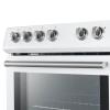 imageFORNO 30Inch Leonardo Espresso Electric Range  50 cu Ft 240V 7100W SlideIn Stainless Steel White Electric Range with 4 Radiant Elements ampamp 2 Oven Racks  Kitchen Electric Range Convection Oven