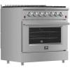 imageFORNO 3Piece Kitchen Package  Galiano 36quot Gas Range 36quot French Door Refrigerator ampamp 24quot BuiltIn Dishwasher FBDL00401CAUS