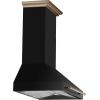 imageFORNO Aria 36quot 1200 CFM Convertible Wall Mount Range Hood  Black Stainless Steel with Antique Brass Accents  LED Lighting Touch Controls DishwasherSafe Baffle Filters Quiet Fan  FRHWM509536BLK