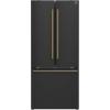 imageFORNO Espresso Gallipoli 30 inch French Door Black Refrigerator 175 cu ft with Ice Maker