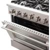 imageFORNO Galiano Full Gas 36quot Inch Freestanding Range with 6 Sealed Burners Cooktop  536 Cu Ft Convection Oven Capacity  Stainless Steel Heavy Duty Cast Iron Grates