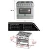imageFORNO Galiano Full Gas 36quot Inch Freestanding Range with 6 Sealed Burners Cooktop  536 Cu Ft Convection Oven Capacity  Stainless Steel Heavy Duty Cast Iron Grates