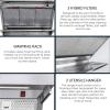 imageFORNO Savona 36quot Inch Wall Mount Range Hood Back Splash with Top Exhaust Vent  Stainless Steel Kitchen Vent Hood with 1200 CFM Dual Motors 4 Speeds Touch Control 2 Hybrid Filters and LED Lights