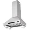 imageFORNO Venezia 30quot Wall Mount Range Hood 370 CFM Ducted Ventilation  Stainless Steel  LED Lights  Touch Controls  DishwasherSafe Filters  Quiet ampamp Efficient  Easy Installation  FRHWM550330