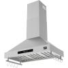 imageFORNO Venezia 36quot Wall Mount Range Hood 370 CFM Ducted Ventilation  Stainless Steel  LED Lighting Touch Controls 3Speed Fan DishwasherSafe Filters Quiet EnergyEfficient Motor  FRHWM550336