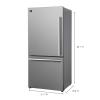 imageForno 31quot Milano Espresso Refrigerator with Bottom Freezer  172 cu ft Counter Depth Refrigerator with Touch Control ampamp LED  Stainless Steel Fridge with Adjustable Door Bins and Crisper Drawer