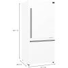 imageForno 31quot Milano Espresso White Fridge with Bottom Freezer  172 cu ft Counter Depth Refrigerator with Touch Control ampamp LED  Swing Door Fridge with Adjustable Door Bins and Crisper Drawer