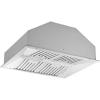 imageForno Altilia 36quot Inch BuiltinInsert Range Hood with 1200 CFM Double Motor and 4 Speed Touch Control  Stainless Steel Kitchen Vent Hood with Baffle Style Filters and 2 Halogen Lights