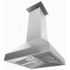 imageForno Coppito 30quot Inch Island Range Hood with 600 CFM Motor and 4 Speed Touch Control  Stainless Steel Ceiling Mount Kitchen Stove Vent with Baffle Filter and 2 Chimney Extensions