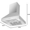 imageForno Coppito 30quot Inch Island Range Hood with 600 CFM Motor and 4 Speed Touch Control  Stainless Steel Ceiling Mount Kitchen Stove Vent with Baffle Filter and 2 Chimney Extensions