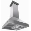imageForno Coppito 30quot Inch Island Range Hood with 600 CFM Motor and 4 Speed Touch Control  Stainless Steel Ceiling Mount Kitchen Stove Vent with Baffle Filter and 2 Chimney Extensions