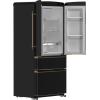 imageForno Luigi 33Inch French Door Refrigerator 18 cuft ENERGY STAR Certified with Antique Brass Handles  Black Finish