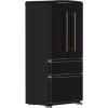 imageForno Luigi 33Inch French Door Refrigerator 18 cuft ENERGY STAR Certified with Antique Brass Handles  Black Finish