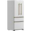 imageForno Luigi 33Inch French Door Refrigerator 18 cuft ENERGY STAR Certified with Antique Brass Handles  White Finish