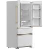 imageForno Luigi 33Inch French Door Refrigerator 18 cuft ENERGY STAR Certified with Antique Brass Handles  White Finish