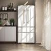 imageForno Luigi 33Inch French Door Refrigerator 18 cuft ENERGY STAR Certified with Antique Brass Handles  White Finish