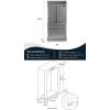 imageForno Moena 40quot Wide 36quot  4quot Trim Kit Refrigerator and Freezer 192 CuFt with Trim Kit Grill  French Door Counter Stainless Steel Freestanding Fridge with Ice Maker