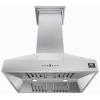 imageForno Orvieto 30quot Inch Wall Mount Range Hood with 600 CFM Motor and 4 Speed Touch Control  Stainless Steel Ceiling Mount Kitchen Vent Hood with Baffle Filters and 2 Chimney Extensions