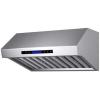 imageForno Palazzo 30quot Wall Mounted Range Hood Stainless Steel HeavyDuty Baffle Filters ampamp Remote Control 30quot